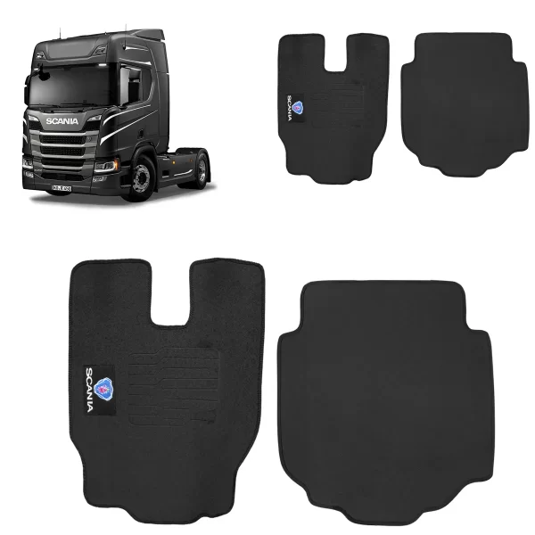 Tapete Borracha Vulcanizada 3 Peças - Cabine Scania R